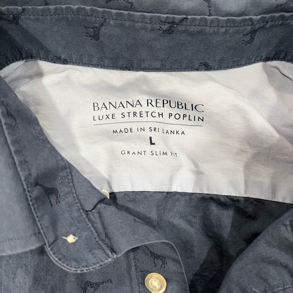 Banana Republic cotton Men's Blue Button-Up Shirt - Picture 2 of 4